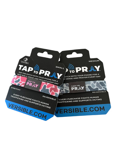 Tap To Pray™ Wristbands - River Rock Camo Pink & Ash