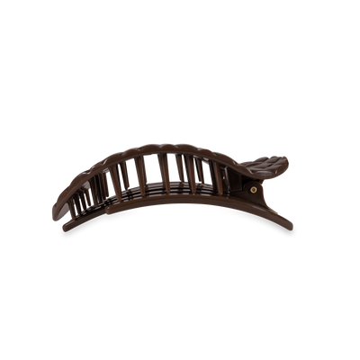 Flat Round Hair Clip | Medium | Truly Taupe Quilted