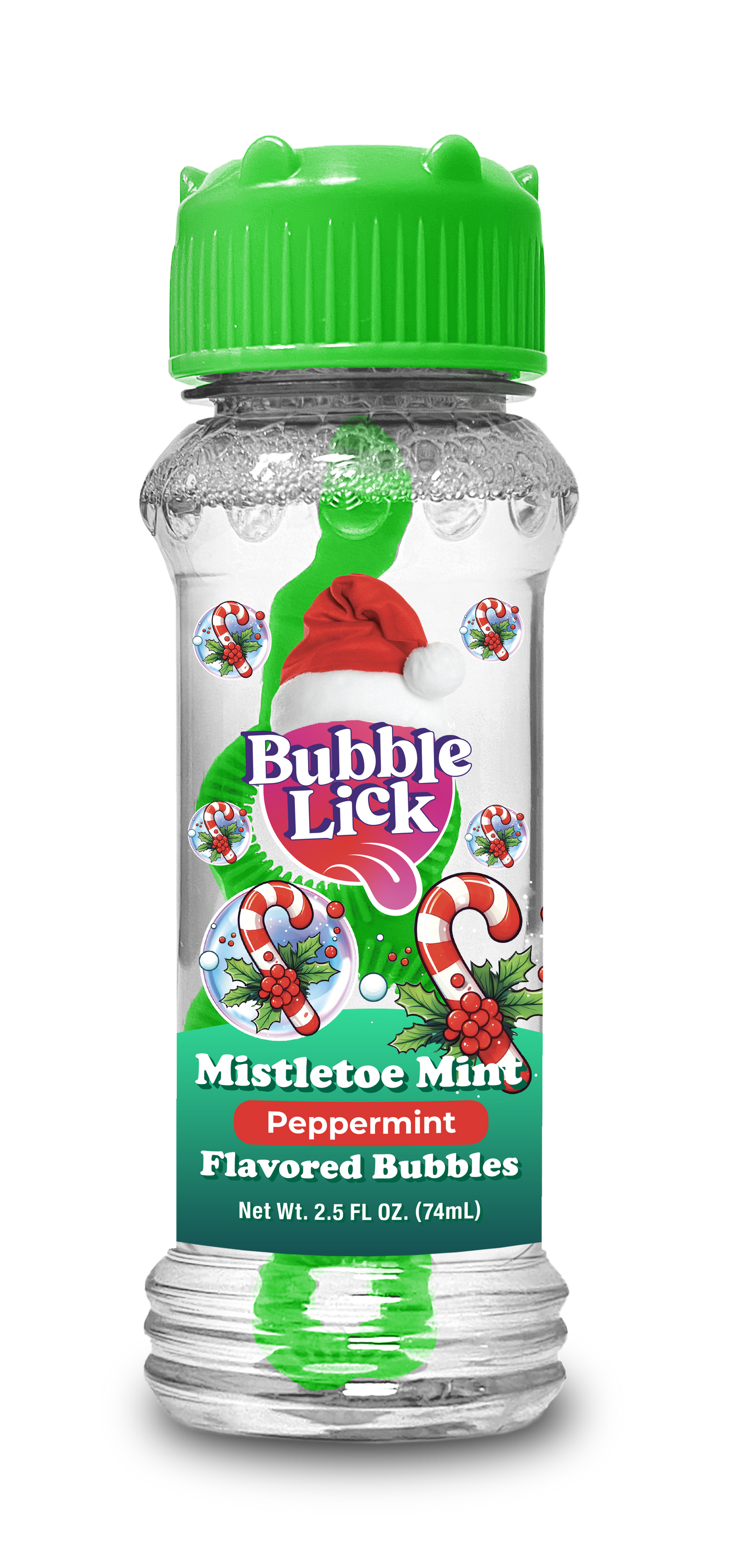 BubbleLick Holiday Edition Flavored Bubbles, Christmas
