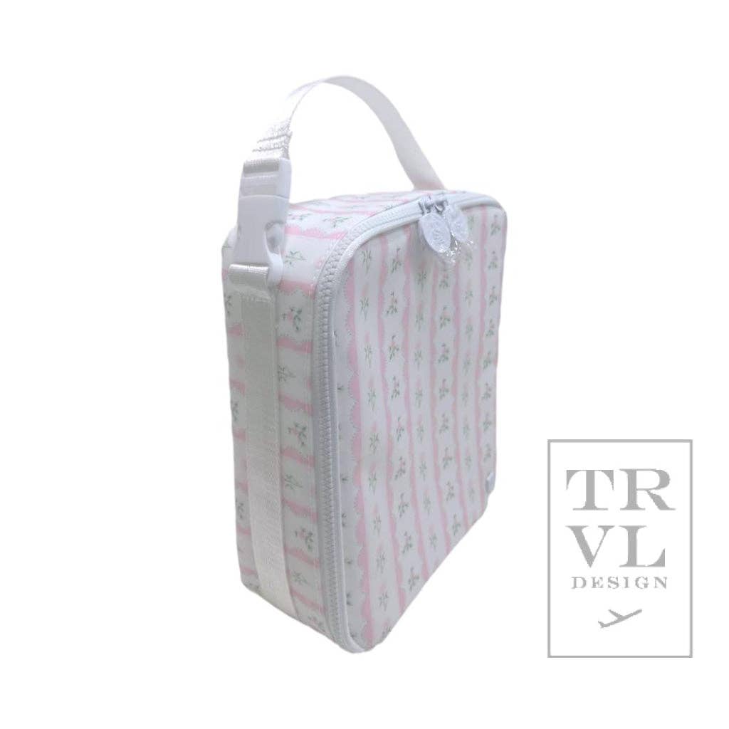 Lunch Box Insulated Lunch Bag - Ribbon Floral Pink