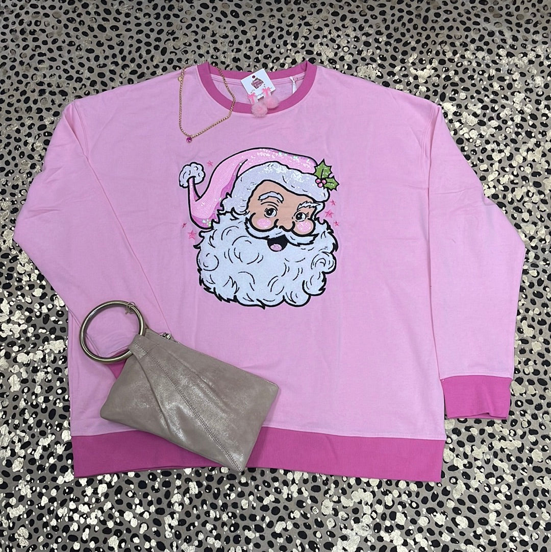 Pink Santa Sweatshirt