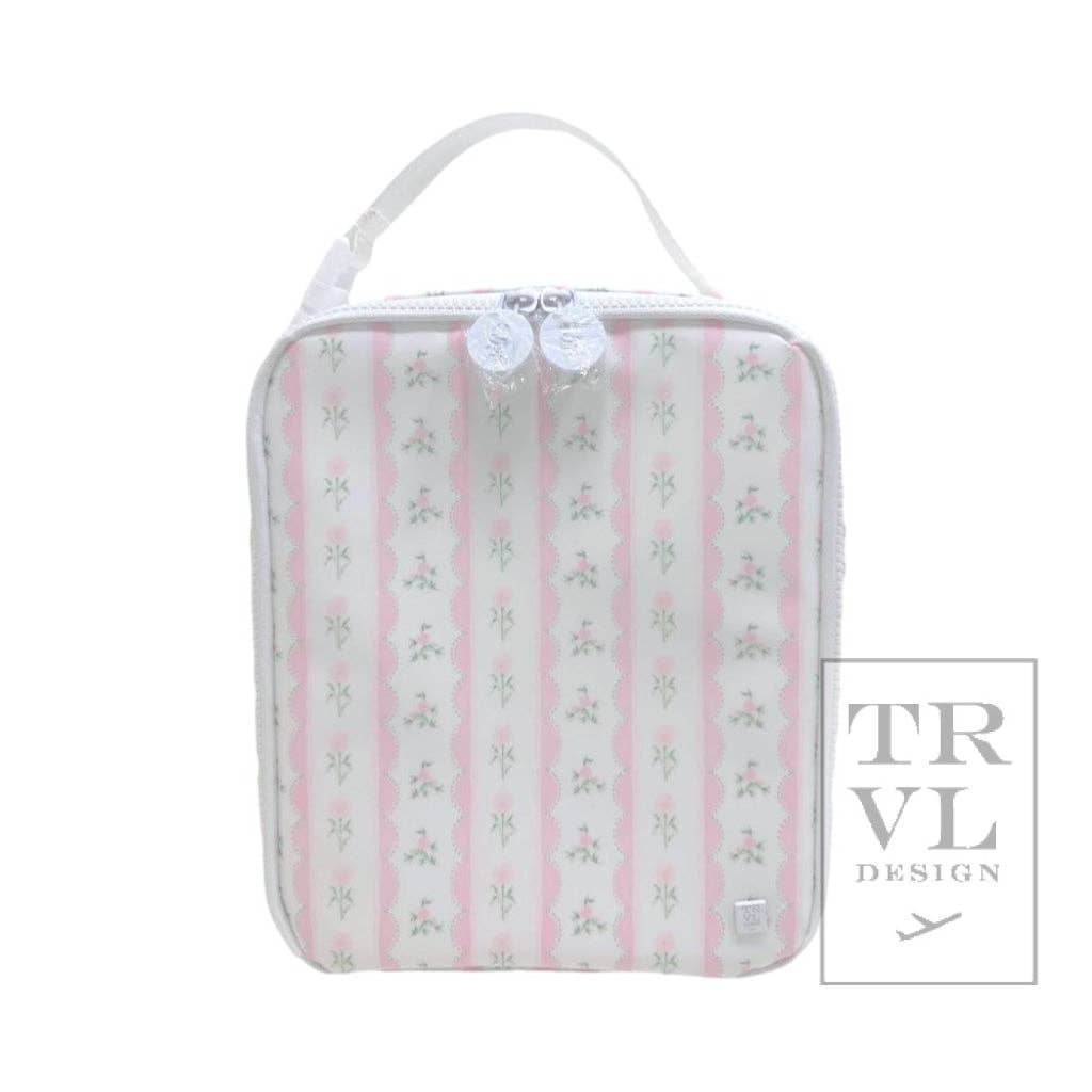 Lunch Box Insulated Lunch Bag - Ribbon Floral Pink