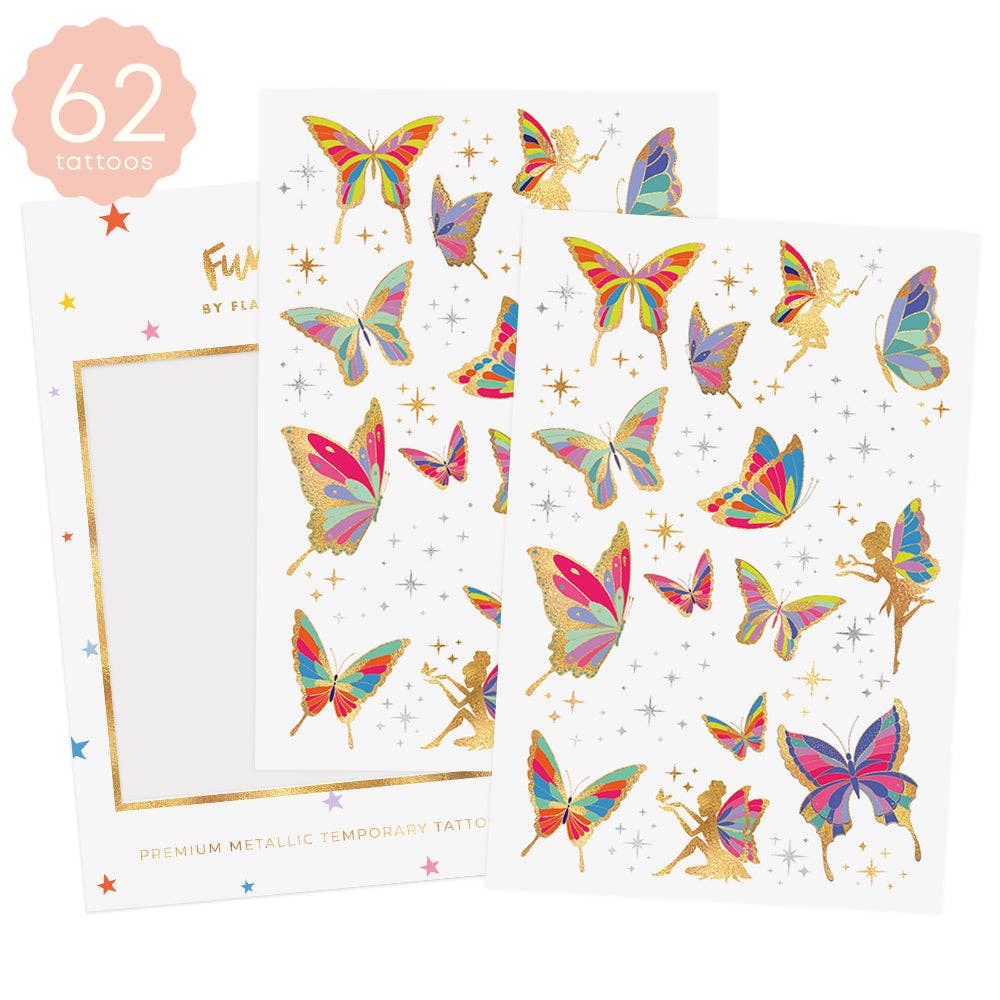 BUTTERFLY GARDEN | Kids butterfly party temporary tattoos