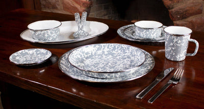 Grey Swirl Oval Platter