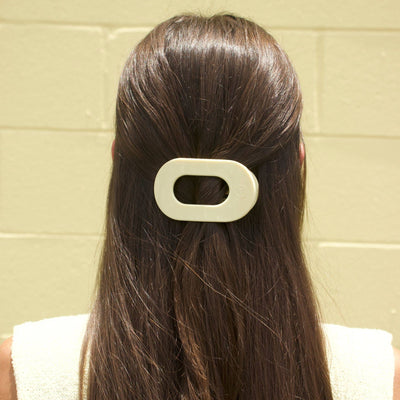 Flat Round Hair Clip | Small | Butter Yellow