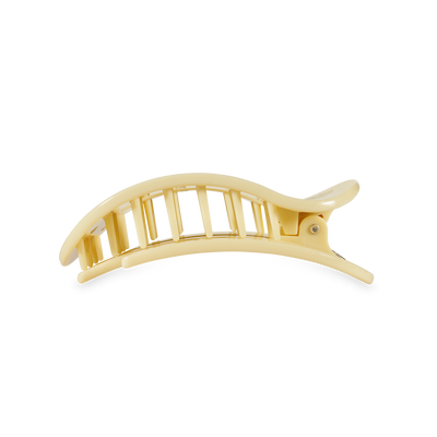 Flat Round Hair Clip | Medium | Butter Yellow