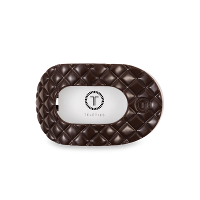 Flat Round Hair Clip | Medium | Truly Taupe Quilted