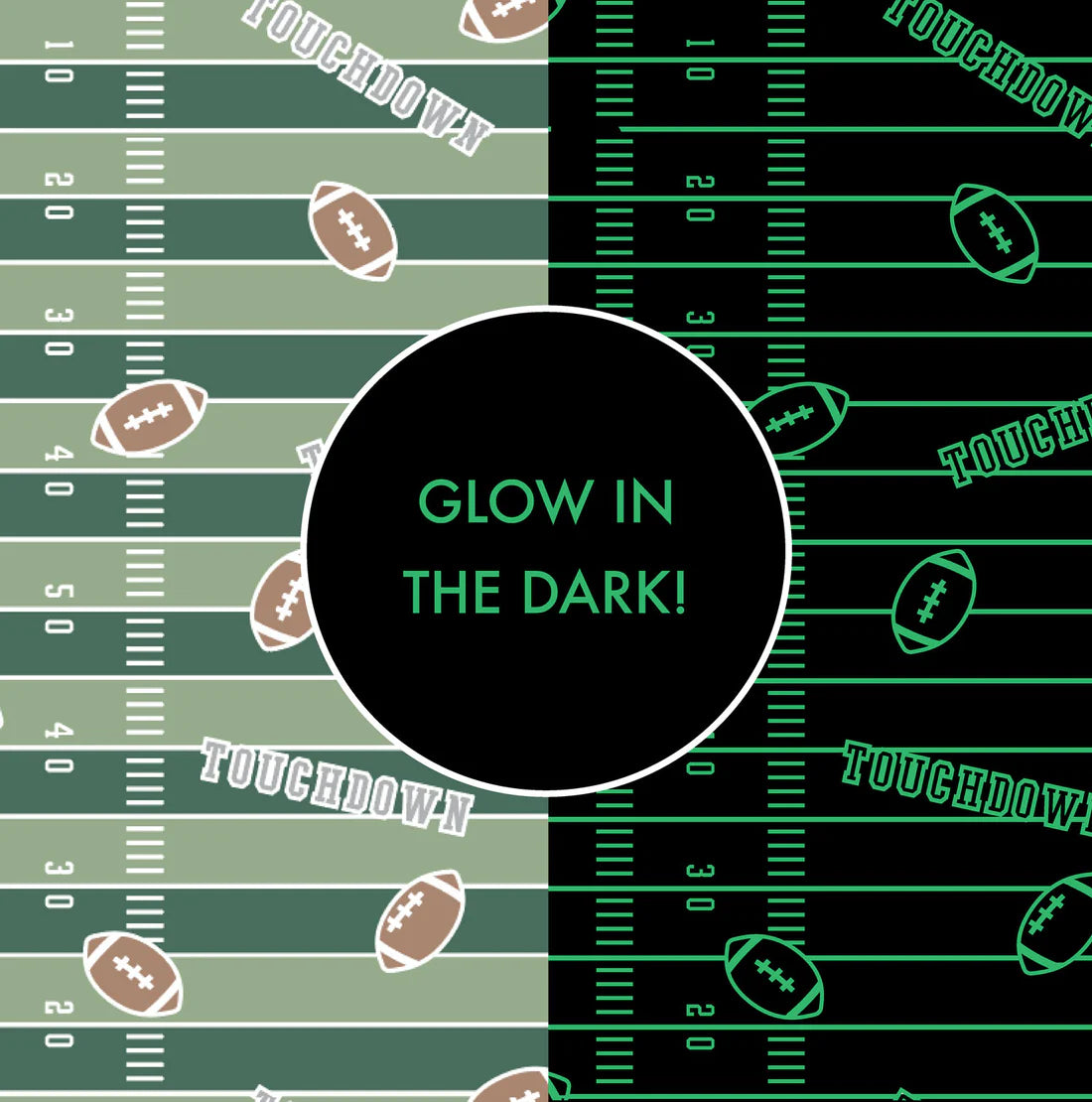 Football Glow in the dark 2way zipper romper