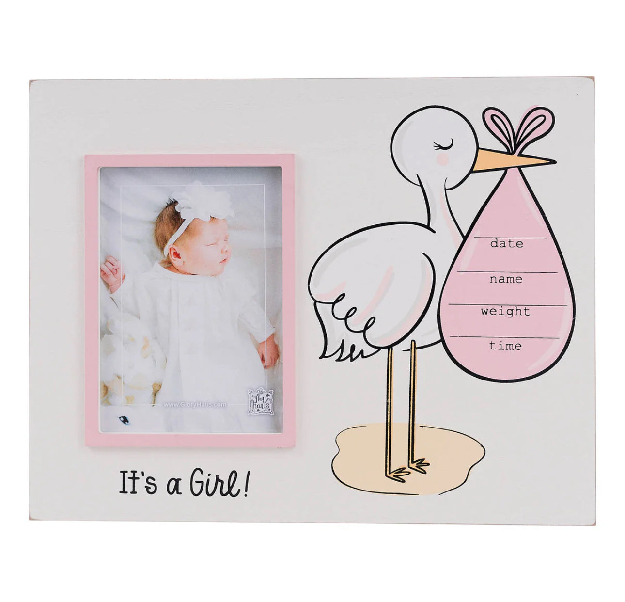 Stork It's A Girl Frame