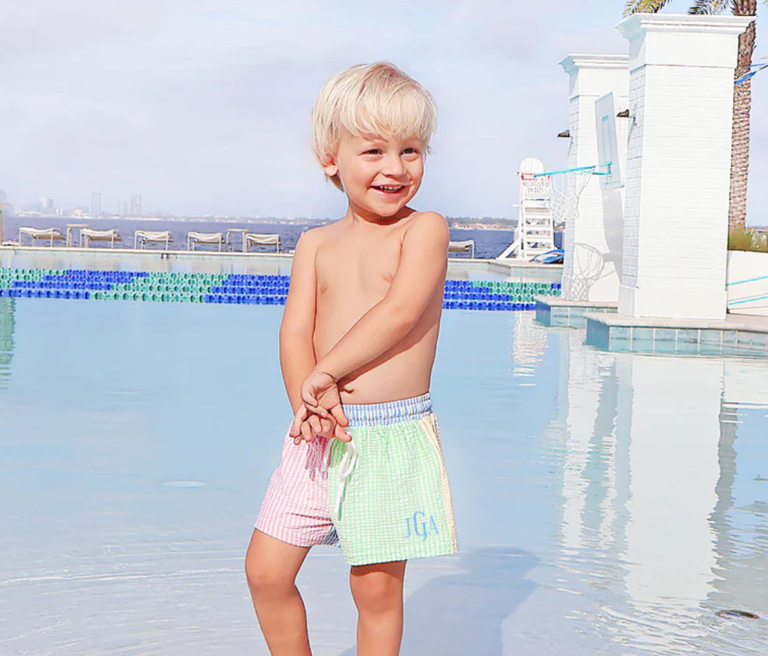 Color  Block Swim trunks