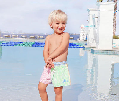 Color  Block Swim trunks