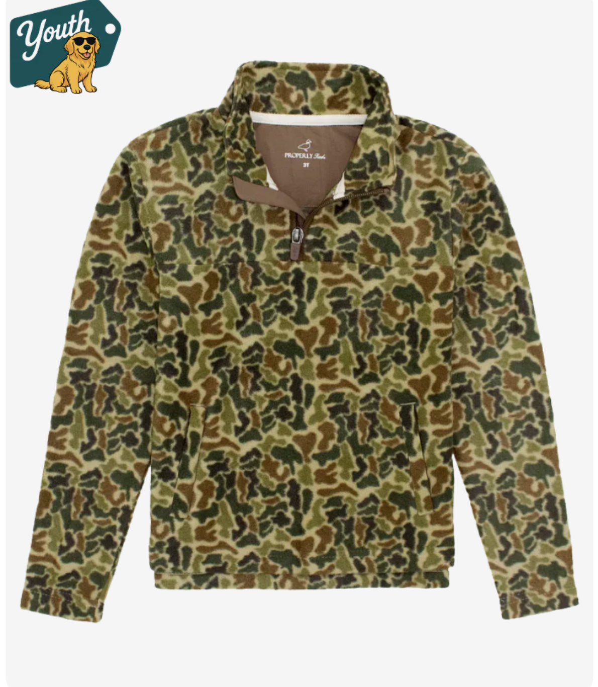 Boys Sportsman Microfleece pullover Vintage Camo