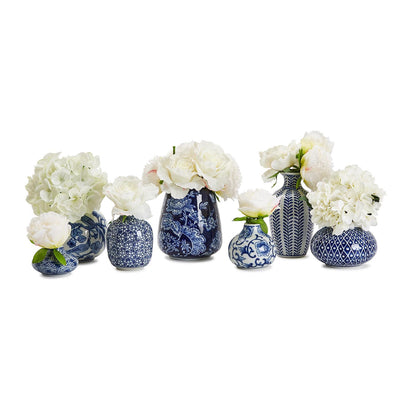 Blue & White Vase Set