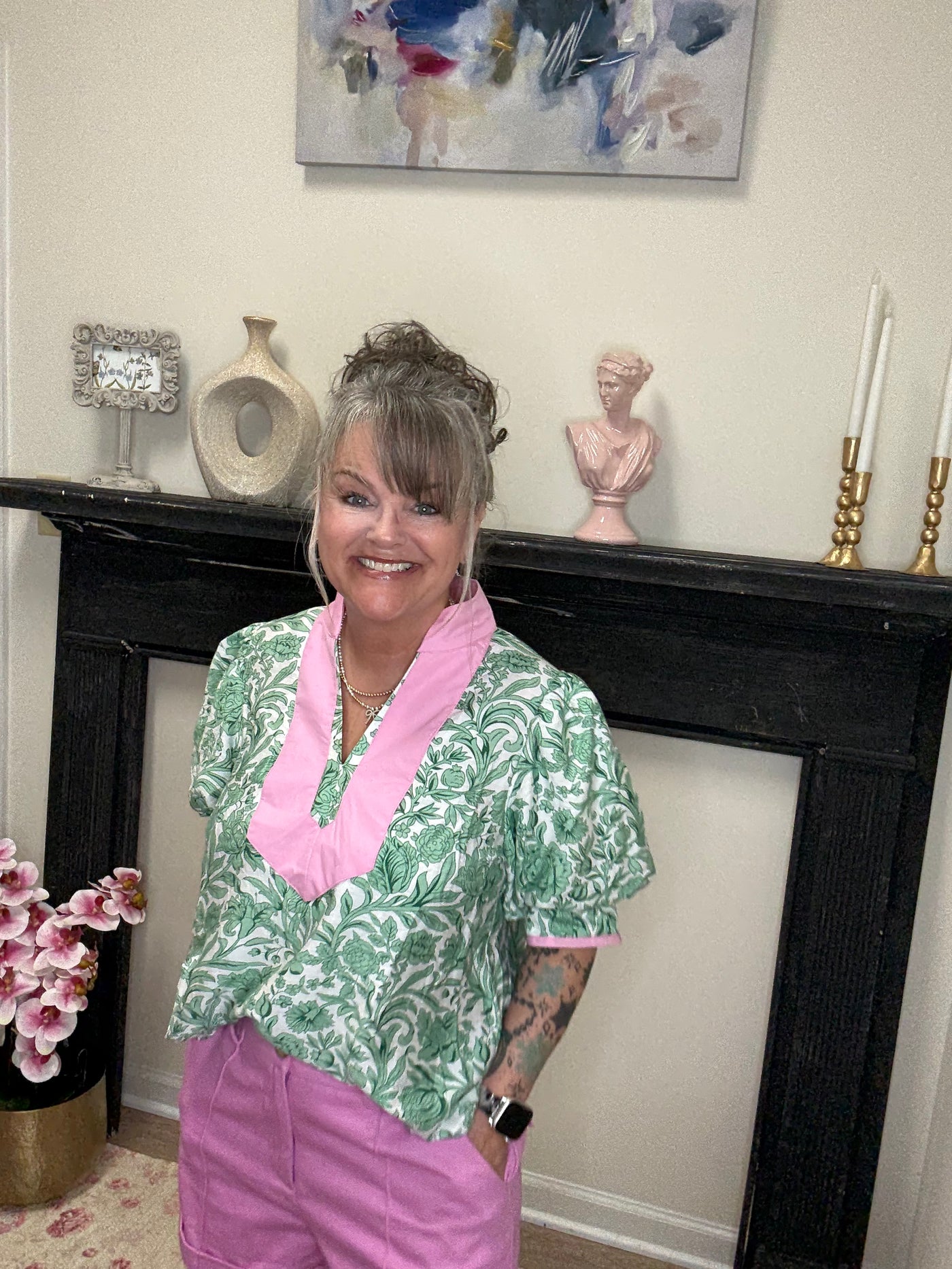 Lucia in Greens Top