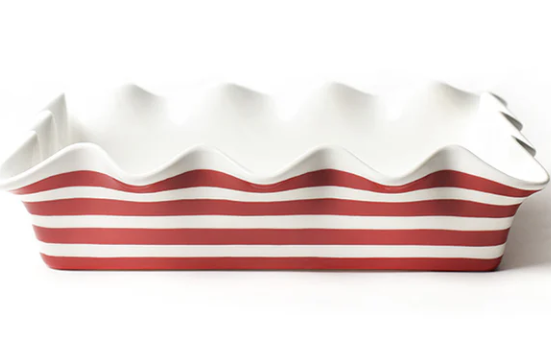 Red Stripe Casserole Dish