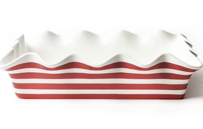 Red Stripe Casserole Dish