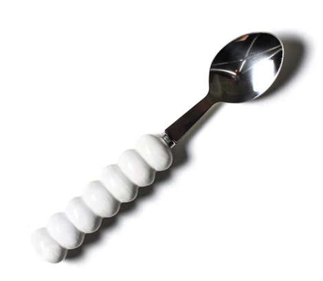 Signature White Knob Serving Spoon
