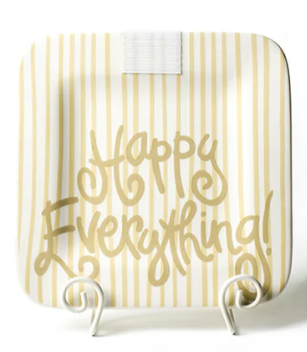 Neutral Skinny Stripe Mini Square Platter