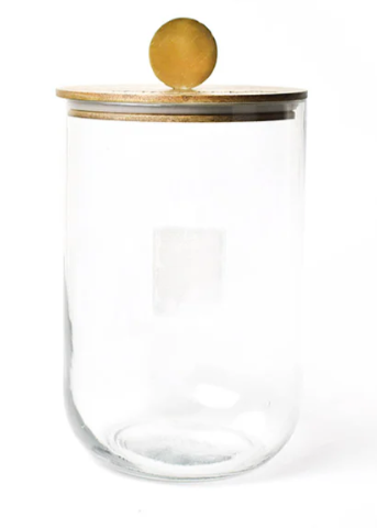 Mini Wooden Lid Glass Jar