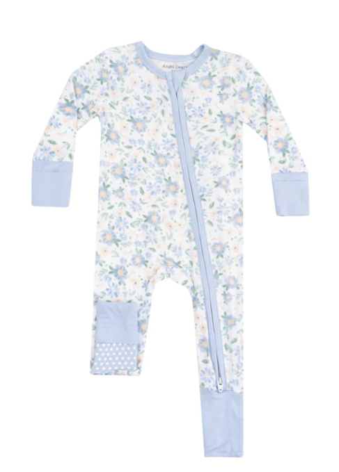 Baby Veronical Floral 2 Way Zipper Romper