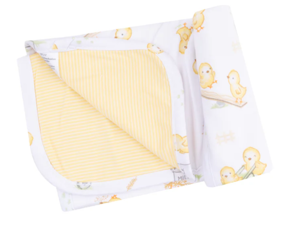 Baby Chicks 2 Ply Blanket w/ Binding