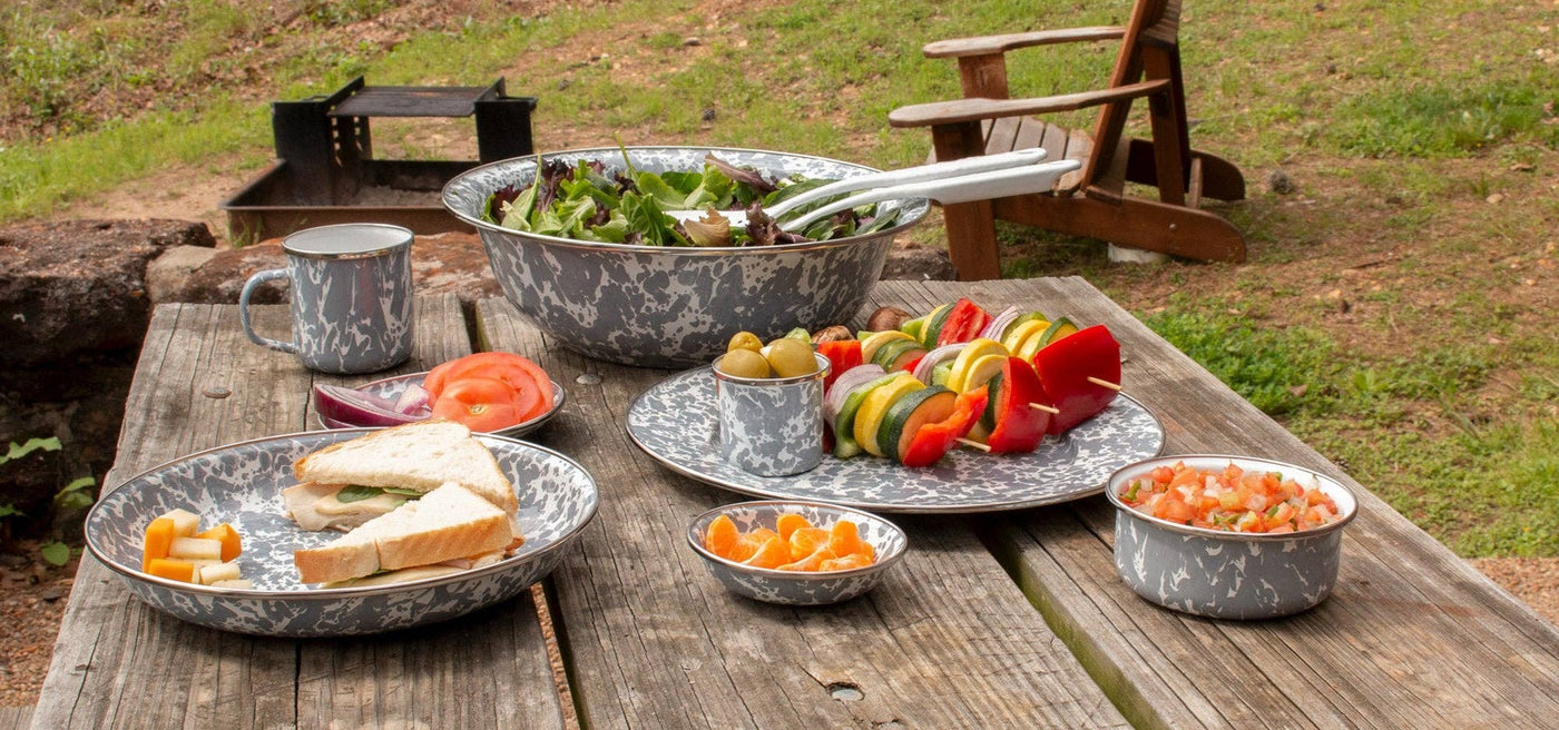 Grey Swirl Oval Platter