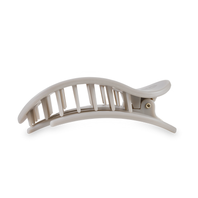 Round Flat Hair Clip | Large | Silver Flames