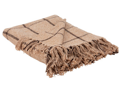 Black Grid Throw