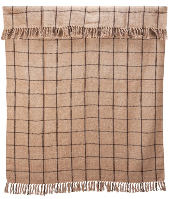 Black Grid Throw