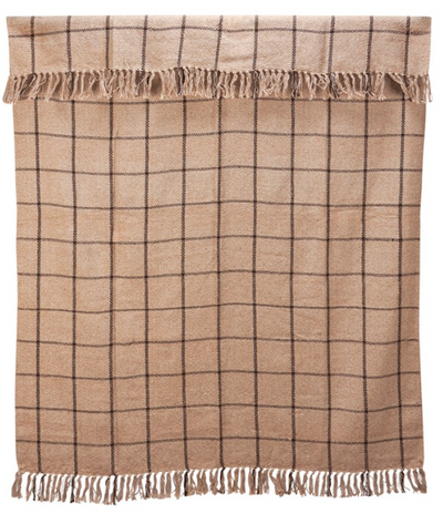 Black Grid Throw