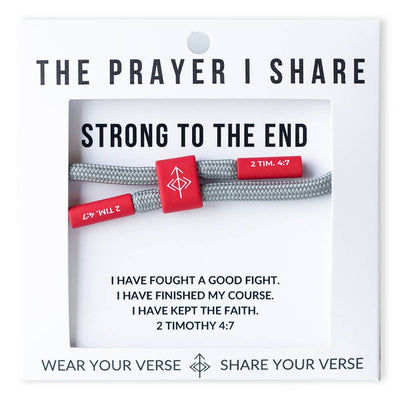 STRONG TO THE END Bracelet, Christian Cord Bracelet
