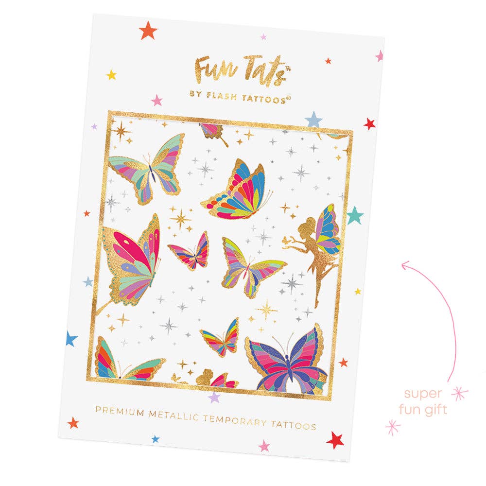 BUTTERFLY GARDEN | Kids butterfly party temporary tattoos