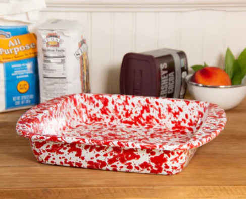 Red Swirl Brownie Pan