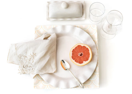Signature Ruffle White Dinner Plate