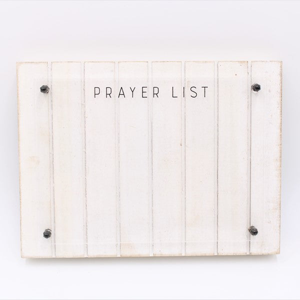 Prayer List Plaque