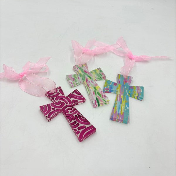 Cutout Acrylic Cross Ornament (3 Assorted)